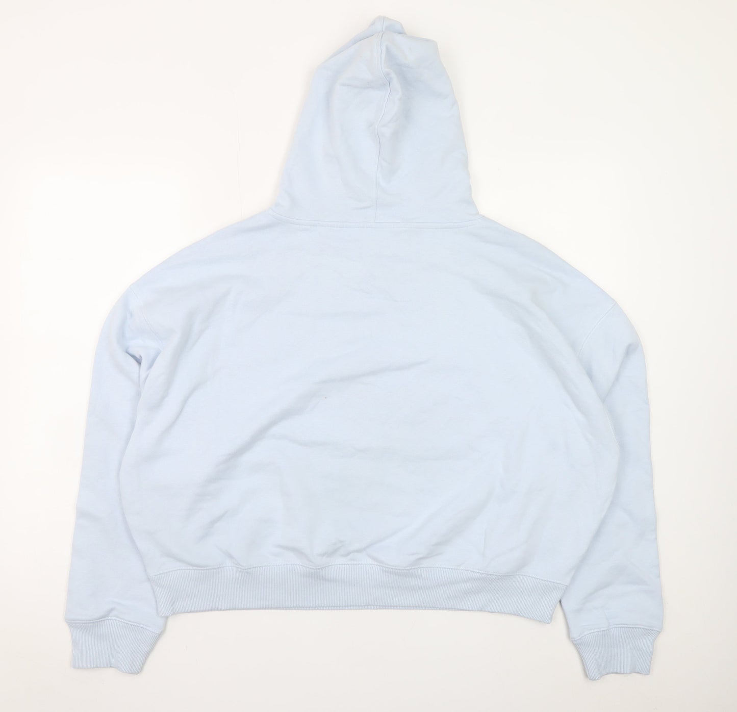 Marks and Spencer Women Blue Large Pullover Hoodie Cotton Blend