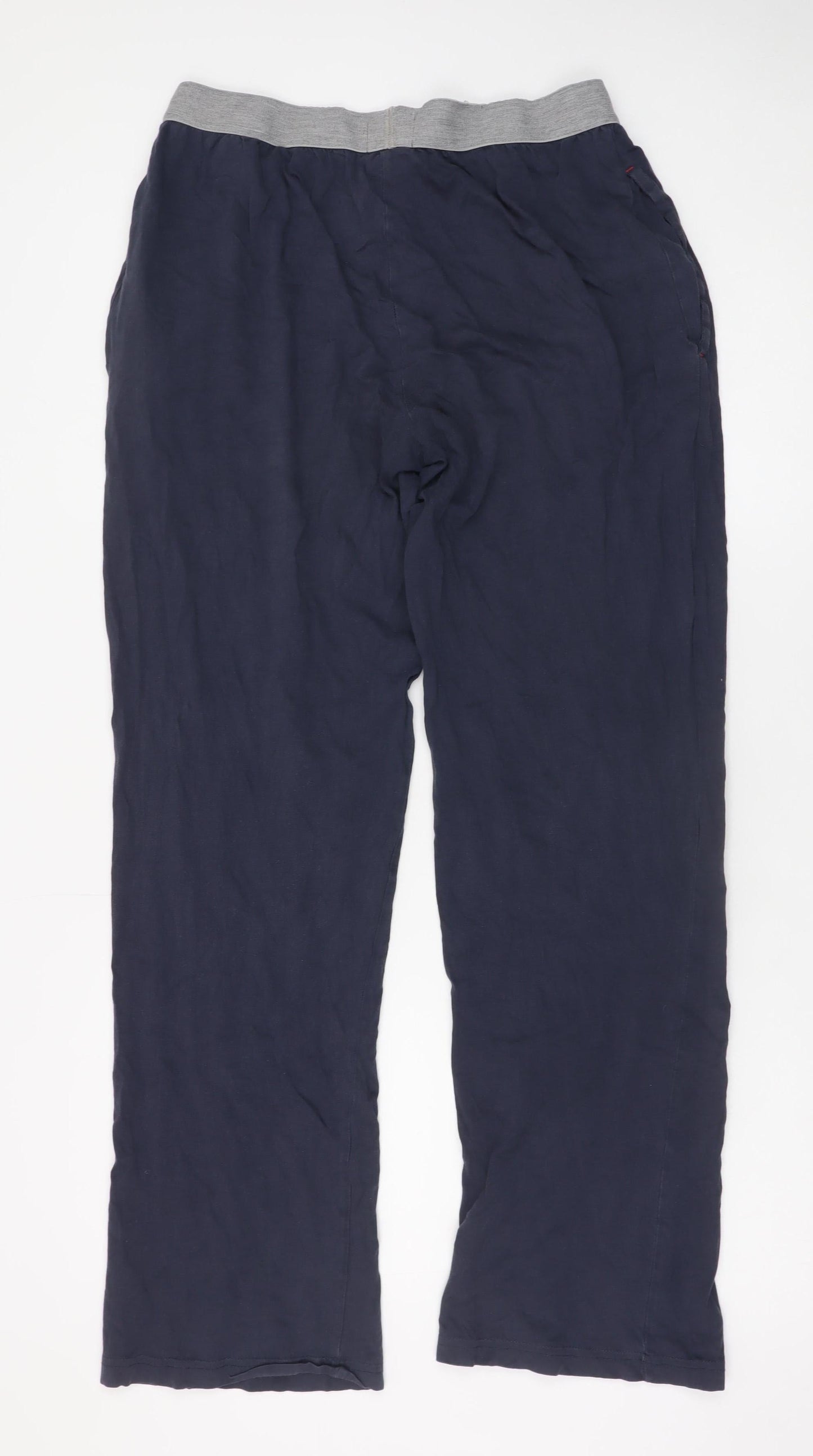 Tommy Hilfiger Men Blue M Lounge Pants Elastic Waist Jersey Cotton