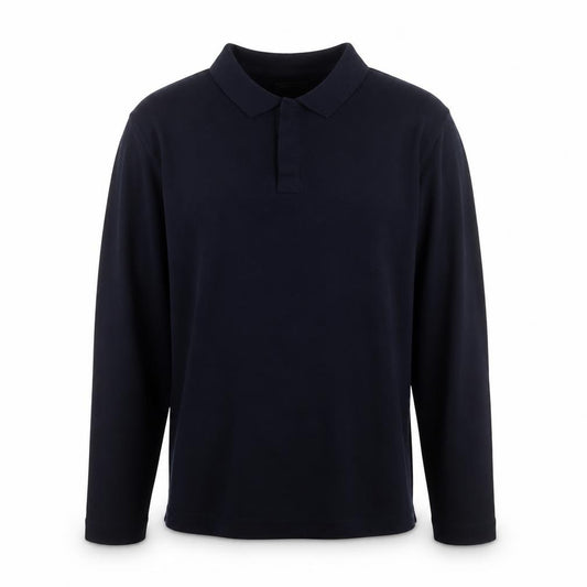 Zara Man Black Long Sleeve Polo Shirt Men’s XL Regular Fit