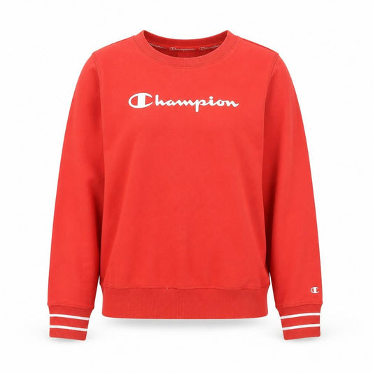 Champion Women Red Crew Neck Pullover Sweatshirt Medium Cotton Blend