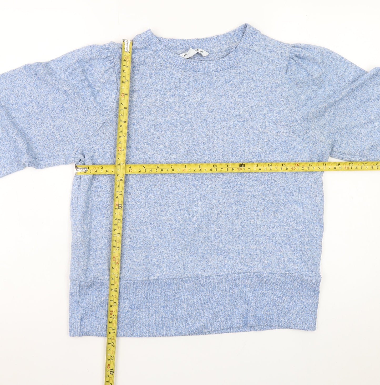 NEXT Women Blue Crew Neck Long Sleeve Pullover Jumper Size 14