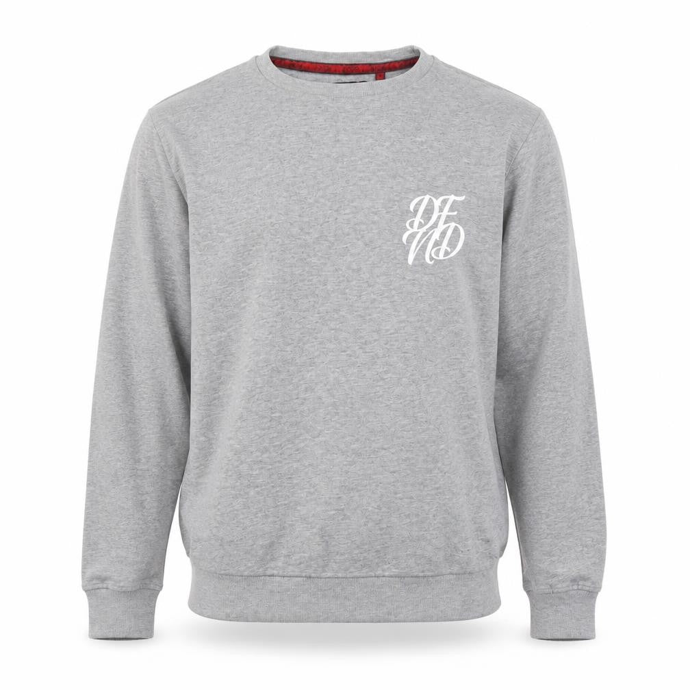DFND Men’s Grey Crew Neck Pullover Sweatshirt Size M