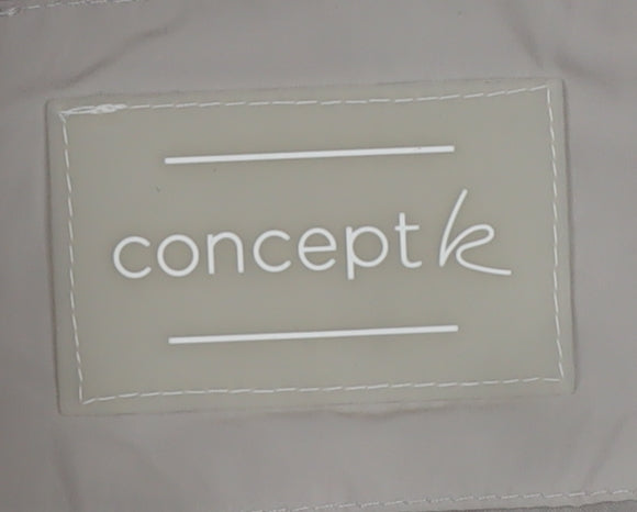 Concept K Women Beige Long Hooded Rain Coat Size 10 Regular