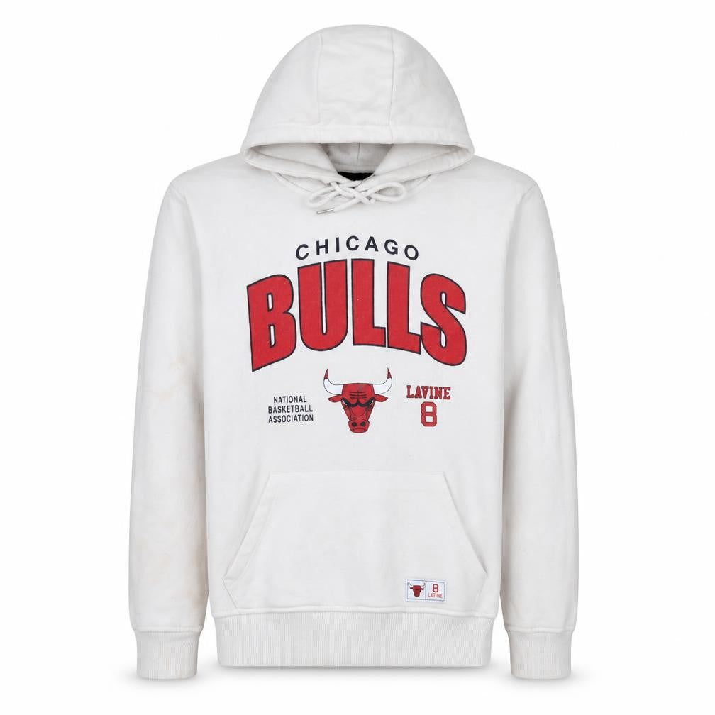 Primark NBA Men’s White Chicago Bulls Lavine 8 Pullover Hoodie XS