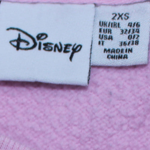 Disney Women Lilac Minnie Mouse Pullover Sweatshirt 2XS