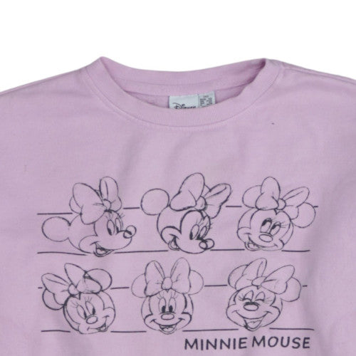 Disney Women Lilac Minnie Mouse Pullover Sweatshirt 2XS