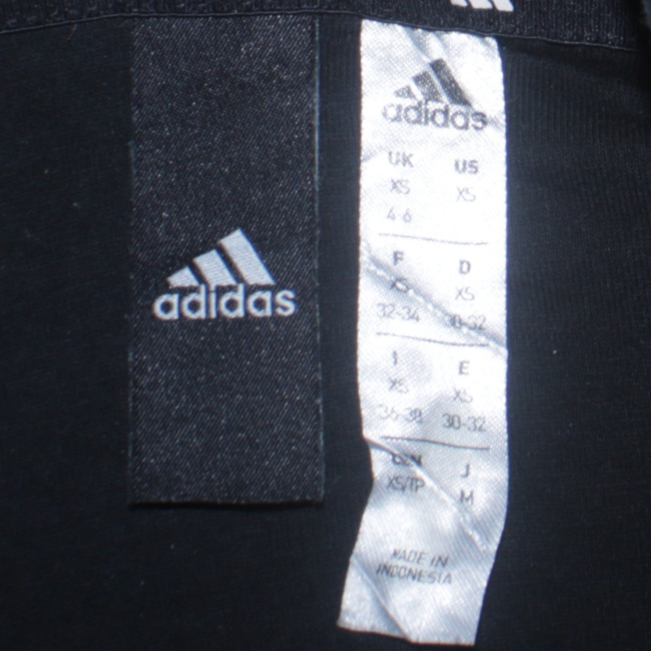 Adidas Womens Black XS Pullover Hoodie with Logo Print