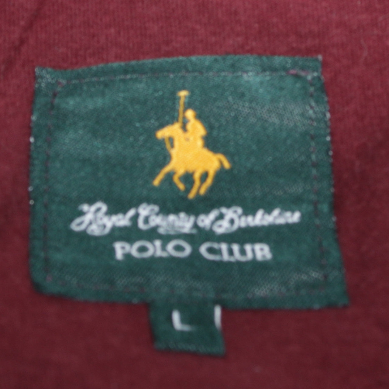 Royal County of Berkshire Polo Club Men's Maroon Long Sleeve T-Shirt Size L