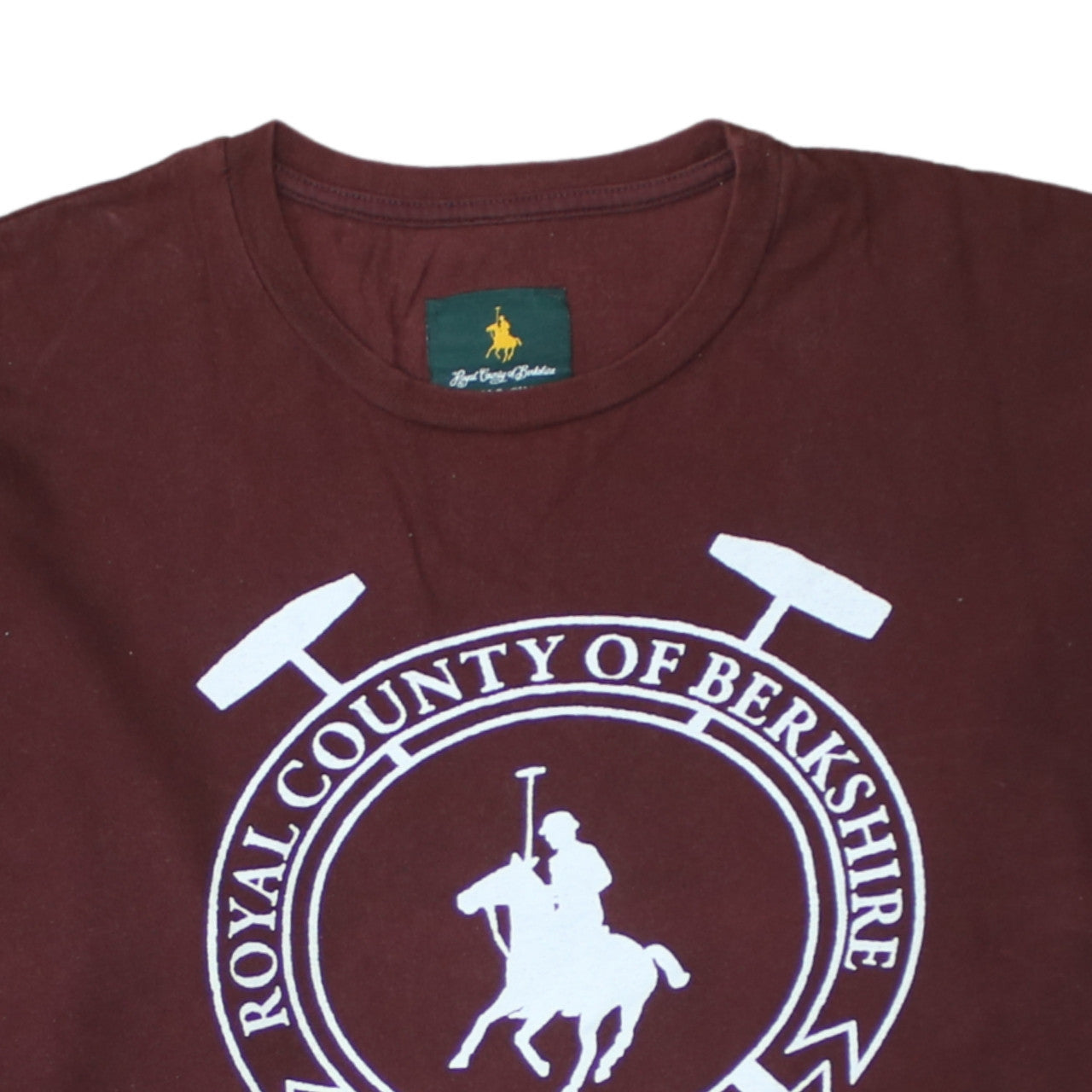 Royal County of Berkshire Polo Club Men's Maroon Long Sleeve T-Shirt Size L