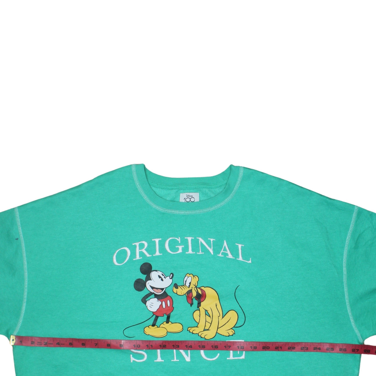 Disney 100 Primark Women's Green Mickey Pluto Sweatshirt L