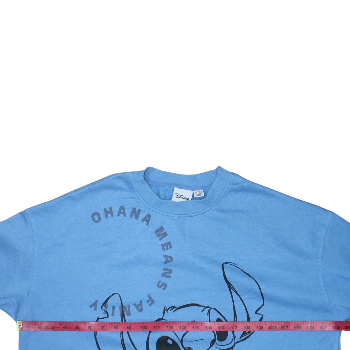 Disney Women Blue Stitch Sweatshirt XL Pullover Crew Neck Casual