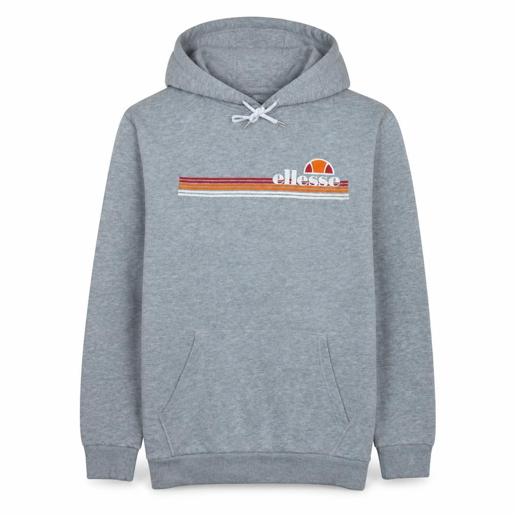 Ellesse Men's Grey Pullover Hoodie Small Retro Logo Sweatshirt