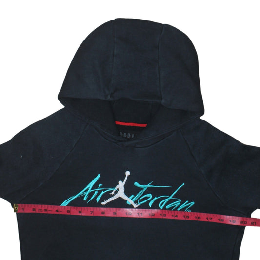 Jordan Men's Black Pullover Hoodie M Embroidered Logo Fleece