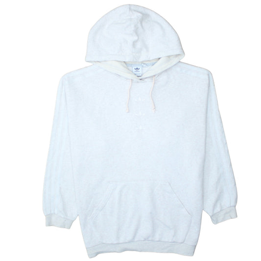Adidas Women White Hoodie UK 12 Pullover Hooded Sweatshirt