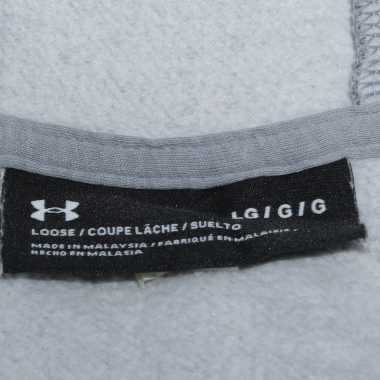 Under Armour Womens Grey Full Zip Hoodie Size L Loose Fit Casual