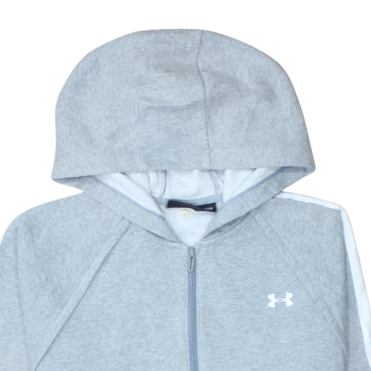 Under Armour Womens Grey Full Zip Hoodie Size L Loose Fit Casual