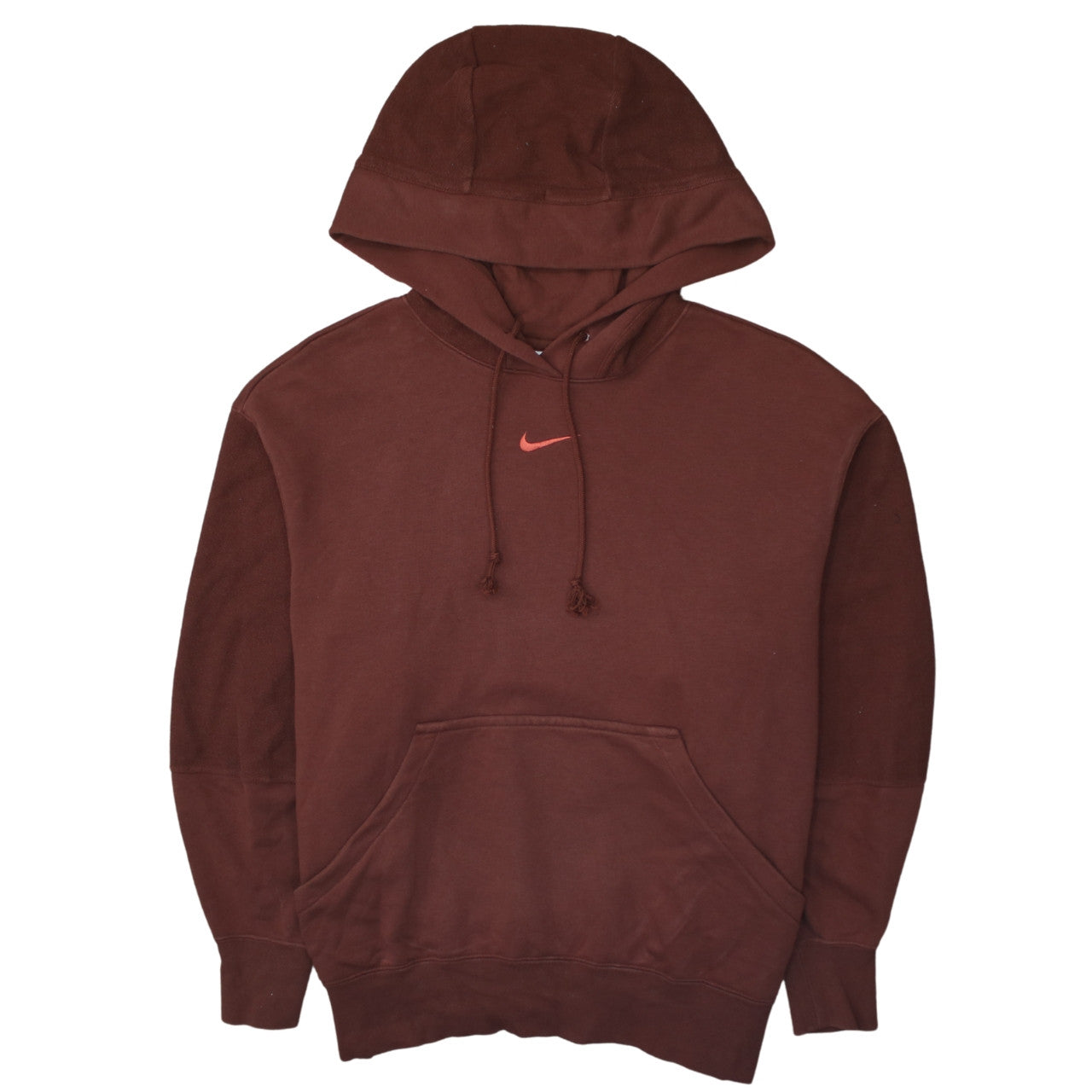 Nike Women's Brown Pullover Hoodie Small Cotton Blend Casual Sweatshirt