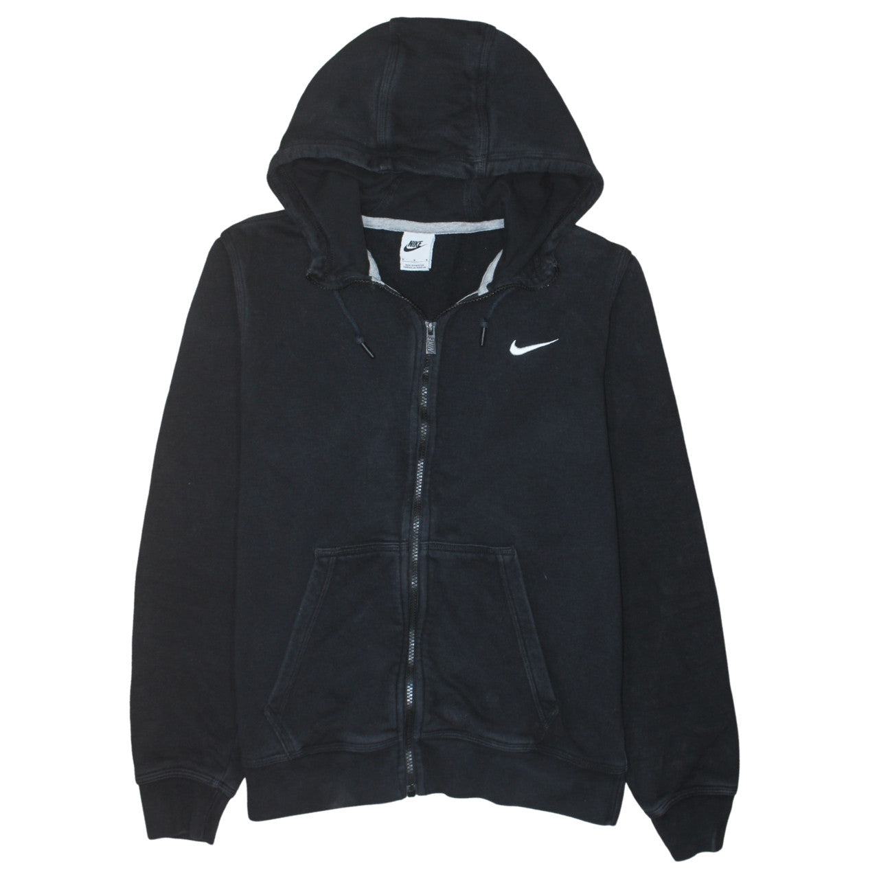 Nike Men's Black Full Zip Hoodie M Regular Fit Fleece Sweatshirt