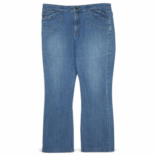 Front view of Beverly Hills Polo Club men’s blue straight denim jeans 40x32