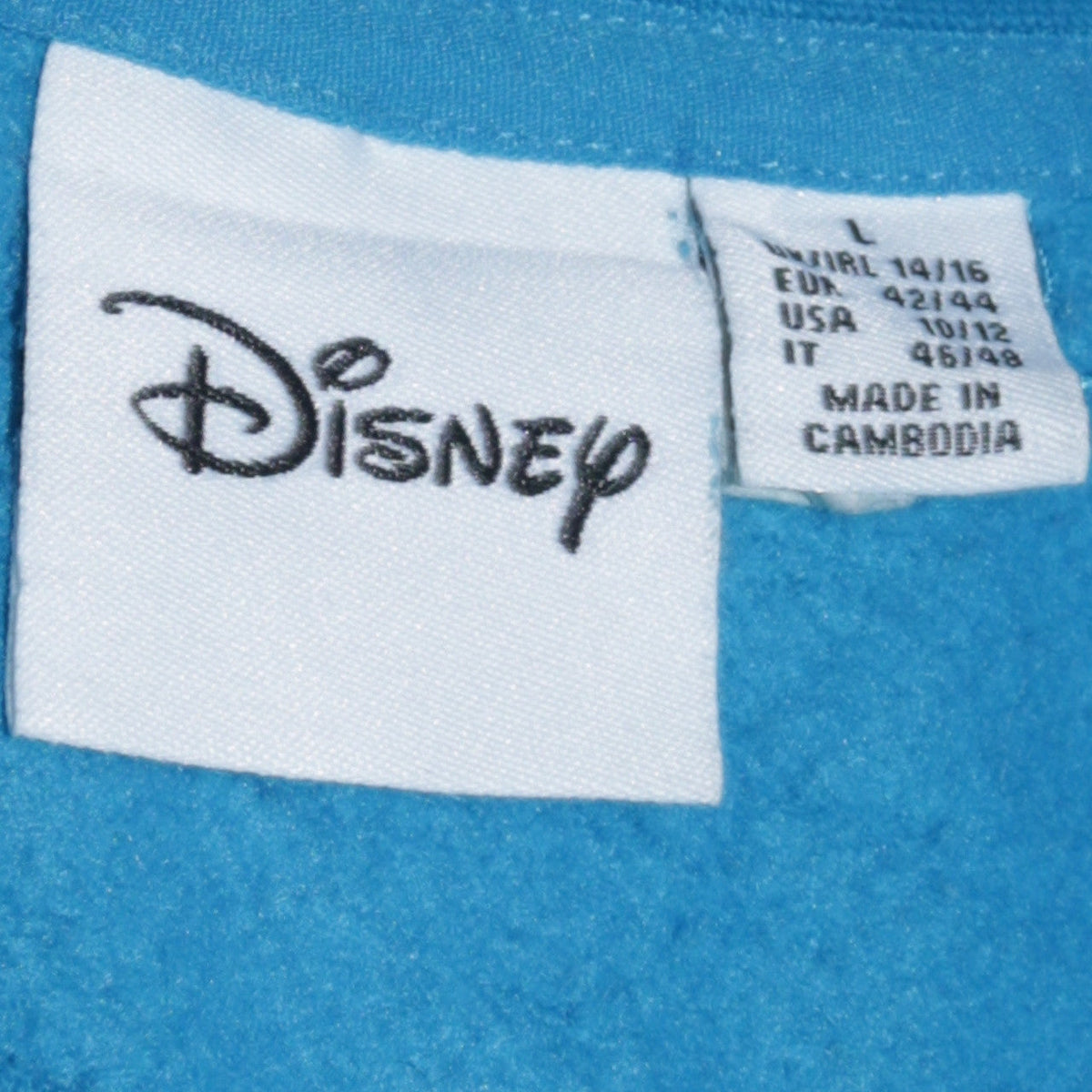 Disney Women Blue Stitch Sweatshirt L Pullover Casual Graphic