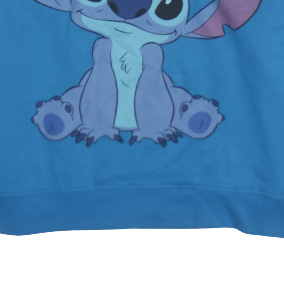 Disney Women Blue Stitch Sweatshirt L Pullover Casual Graphic
