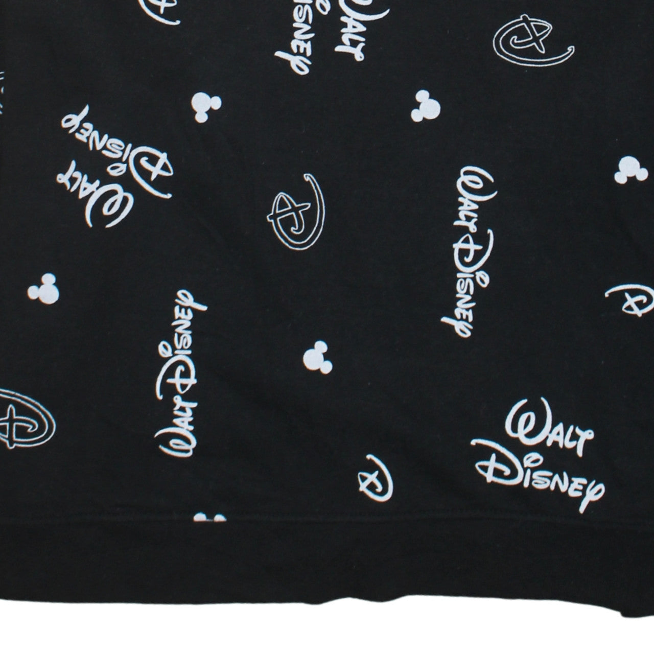 Disney Womens Black Walt Disney Logo Print Pullover Sweatshirt XL