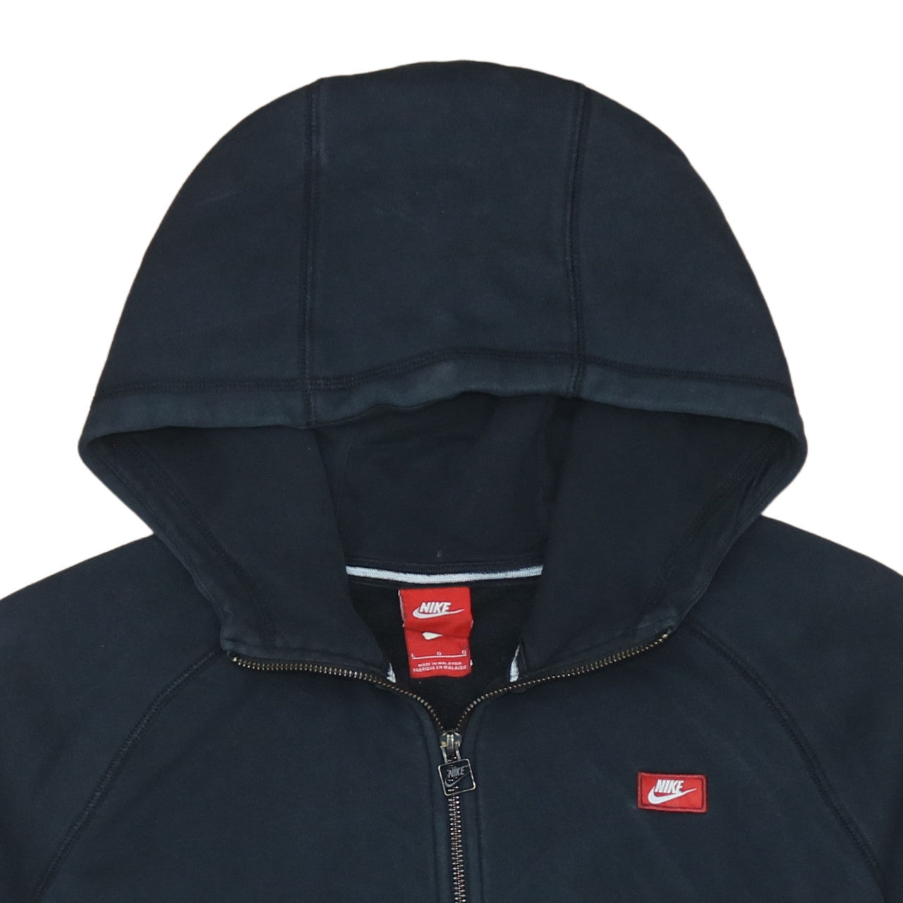 Nike Men's Black Full Zip Hoodie L Sportswear Fleece