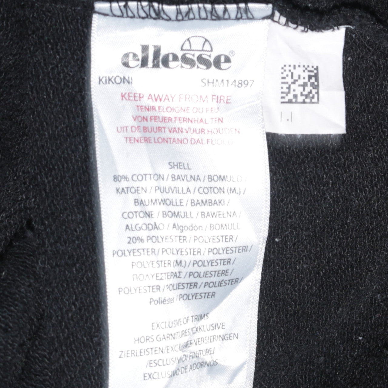Ellesse Women Black XXL Pullover Sweatshirt Logo Cotton Blend