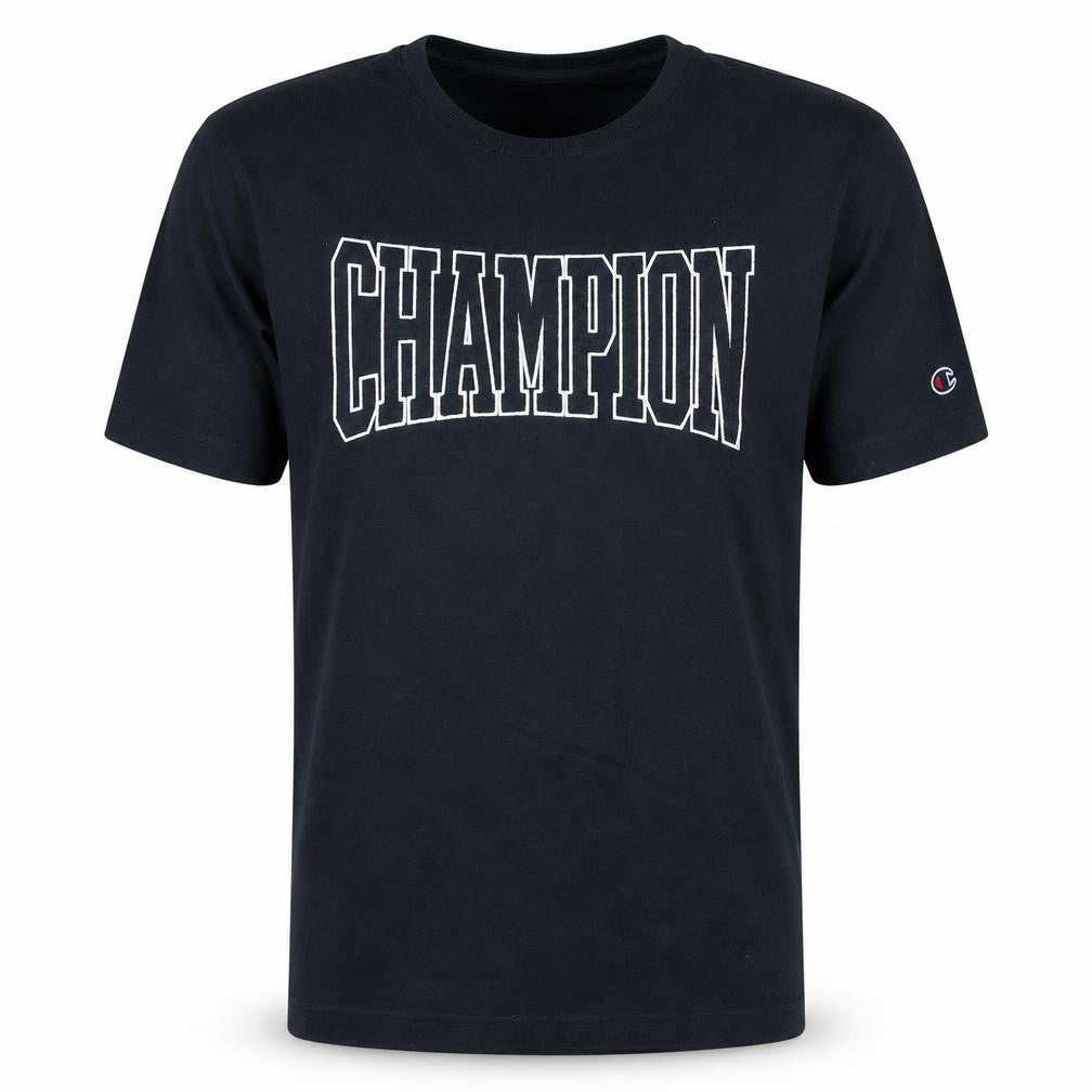 Champion Men’s Black Graphic Logo Short Sleeve Crew Neck T-Shirt Size L