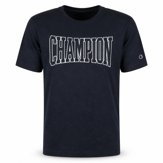 Champion Men’s Black Graphic Logo Short Sleeve Crew Neck T-Shirt Size L