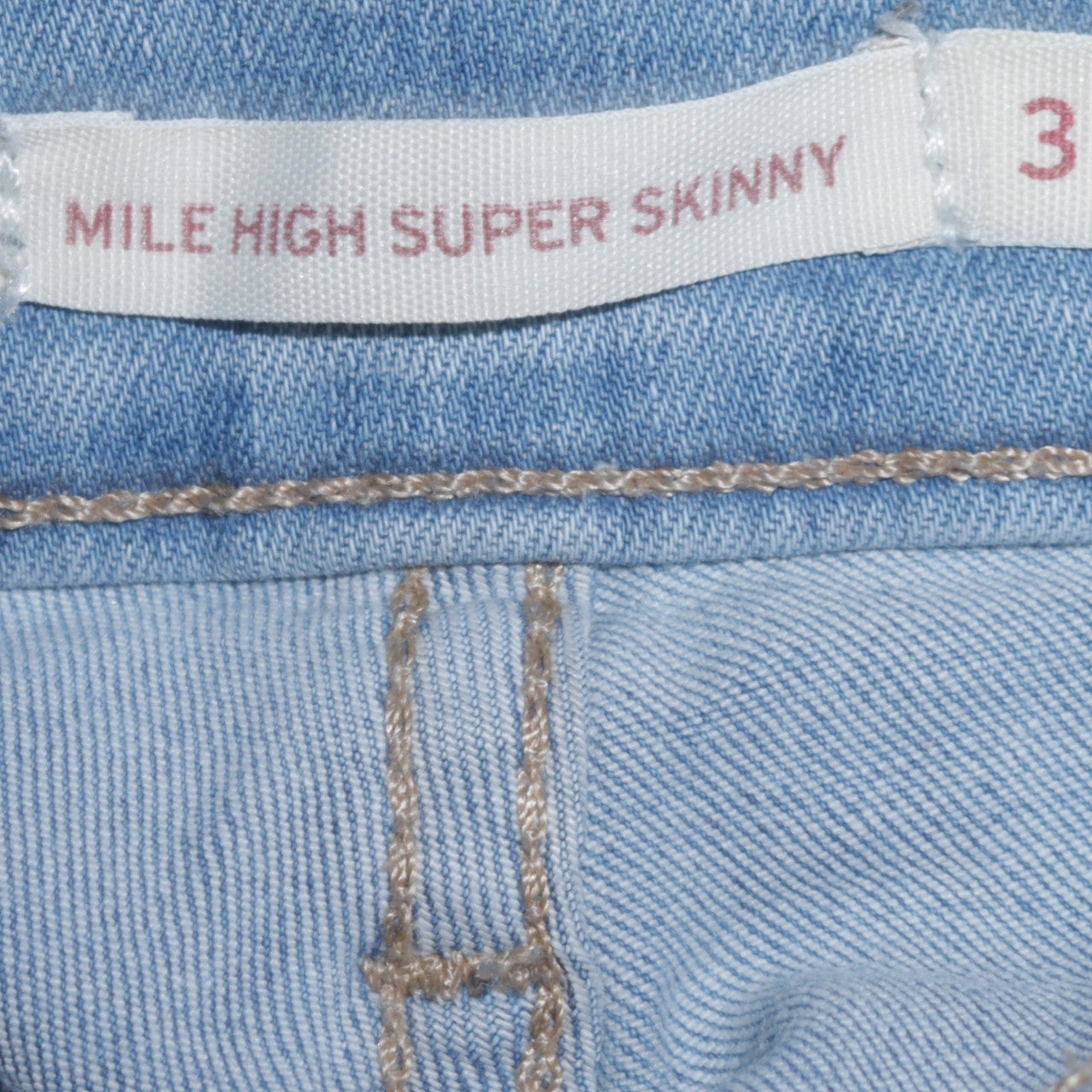 Levi's Women Blue High Rise Mile High Super Skinny Jeans Size 30