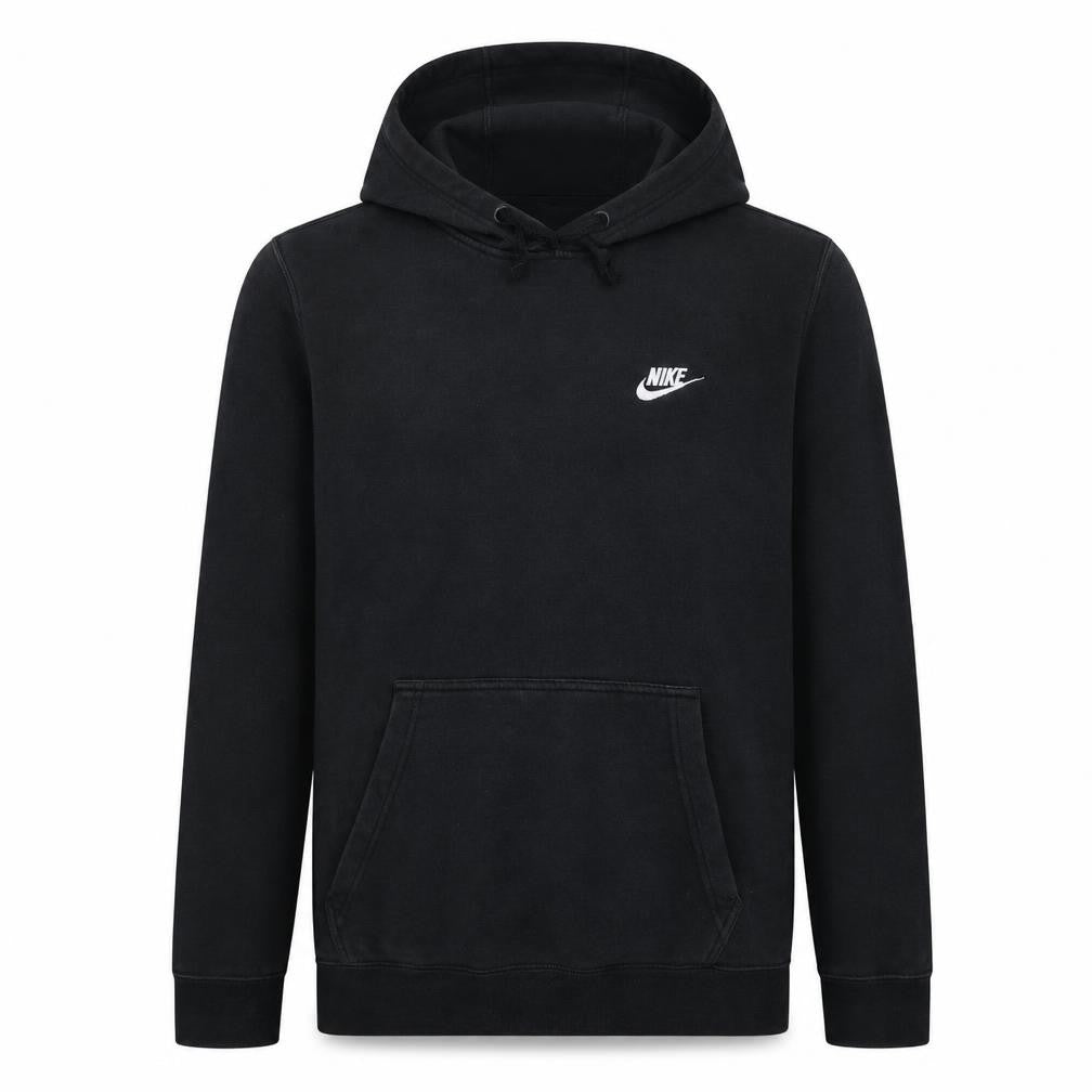Nike Men's Black Pullover Hoodie M Regular Fit Fleece Sweatshirt