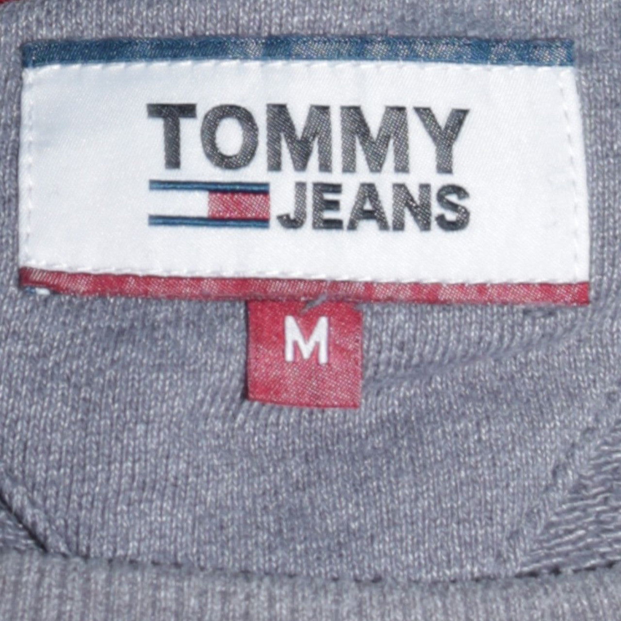 Tommy Jeans Men Grey Logo 1985 Crew Neck Sweatshirt Size M