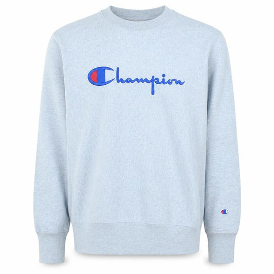 Champion Men's Grey Large Pullover Sweatshirt Logo Crew Neck