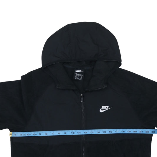 Nike Men’s Black Hooded Fleece Full Zip Jacket Size M