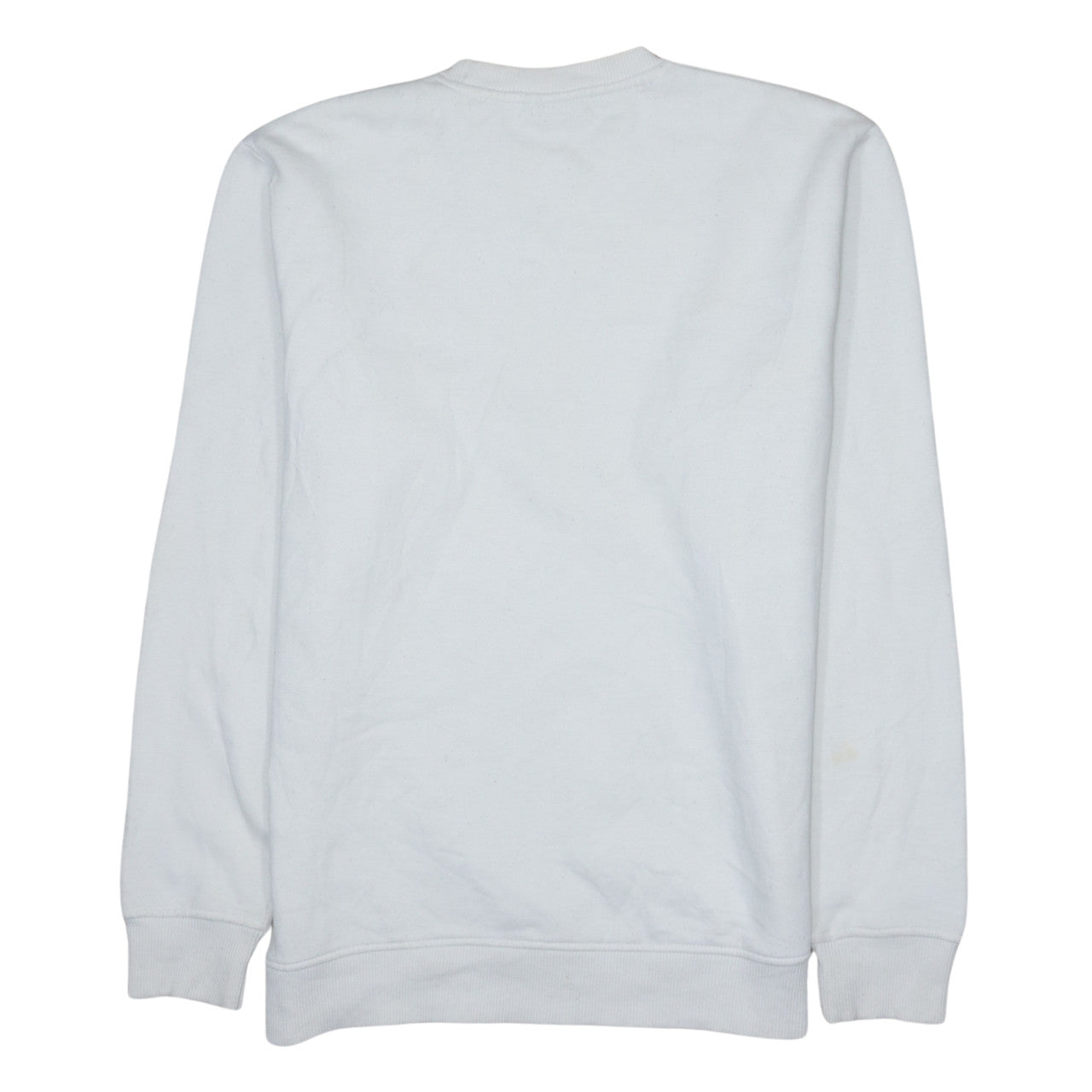 FILA Men's White Small Logo Crew Neck Pullover Sweatshirt Size S