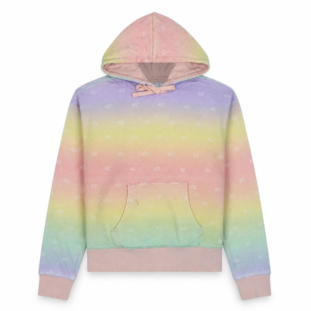 Champion Womens Multicoloured Small Pullover Hoodie Cotton Blend