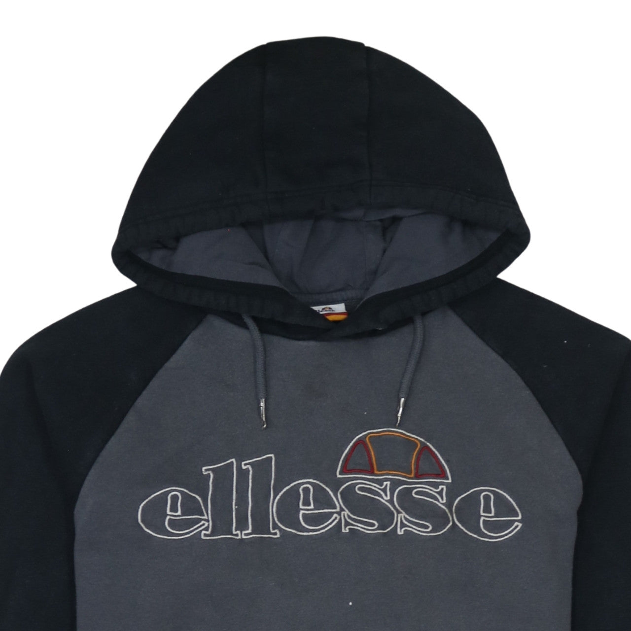 Ellesse Mens Grey Pullover Hoodie L Logo Fleece Sweatshirt