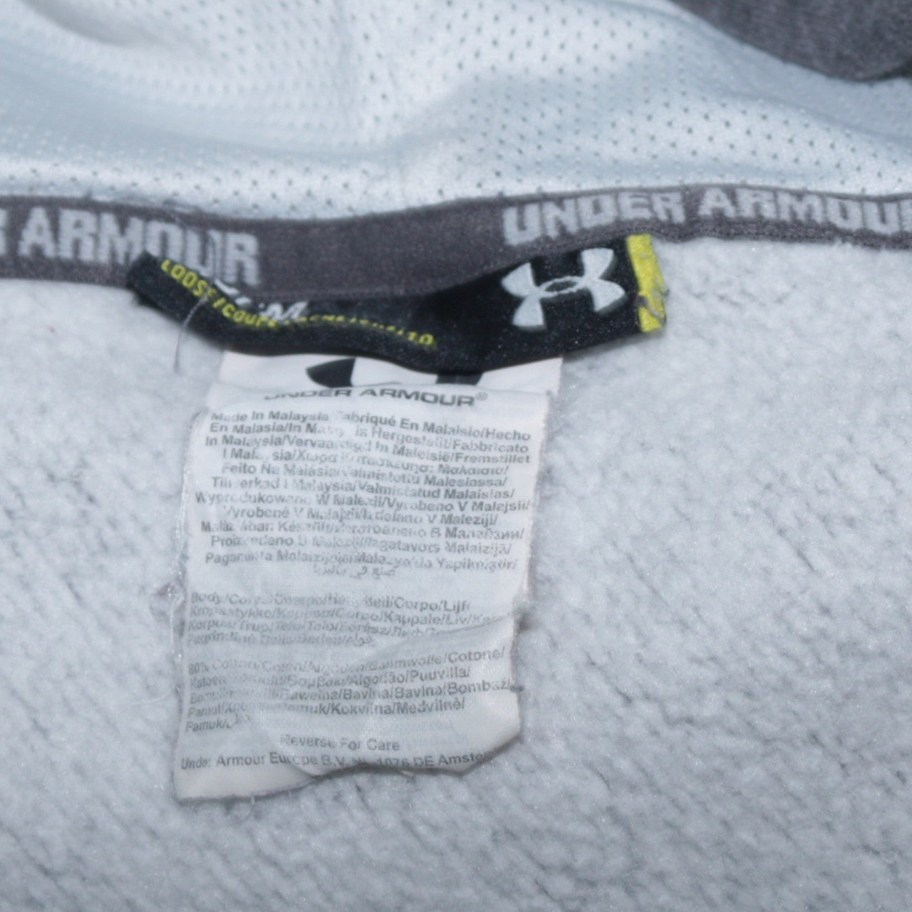 Under Armour Men's Grey Full Zip Fleece Hoodie Size M