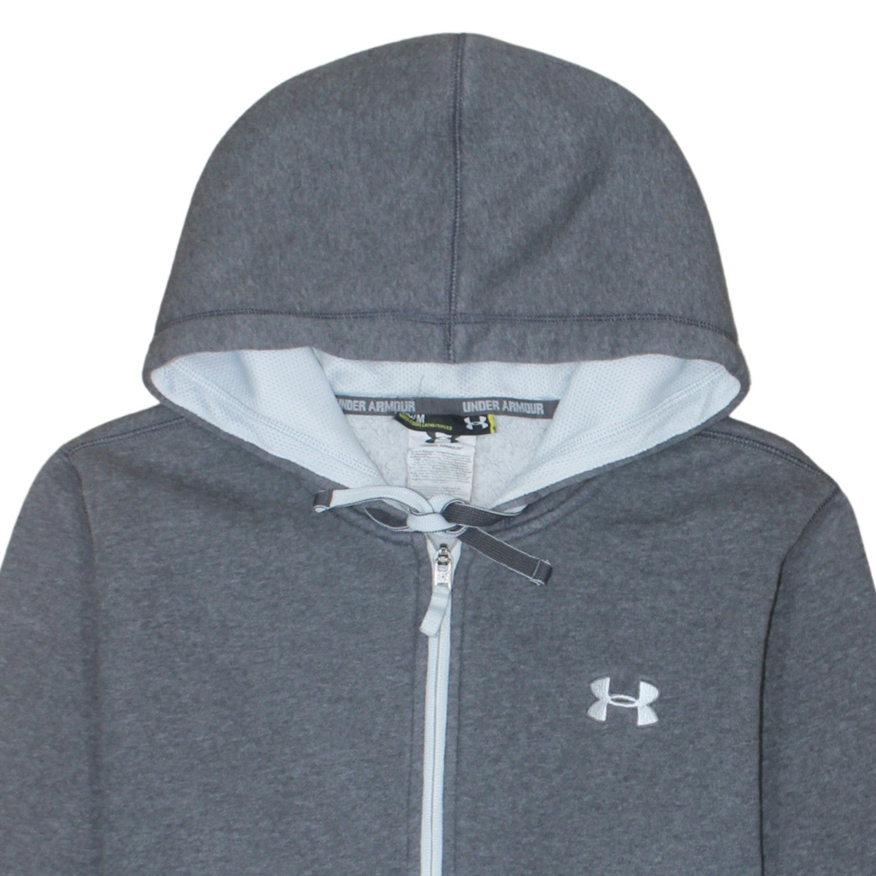 Under Armour Men's Grey Full Zip Fleece Hoodie Size M