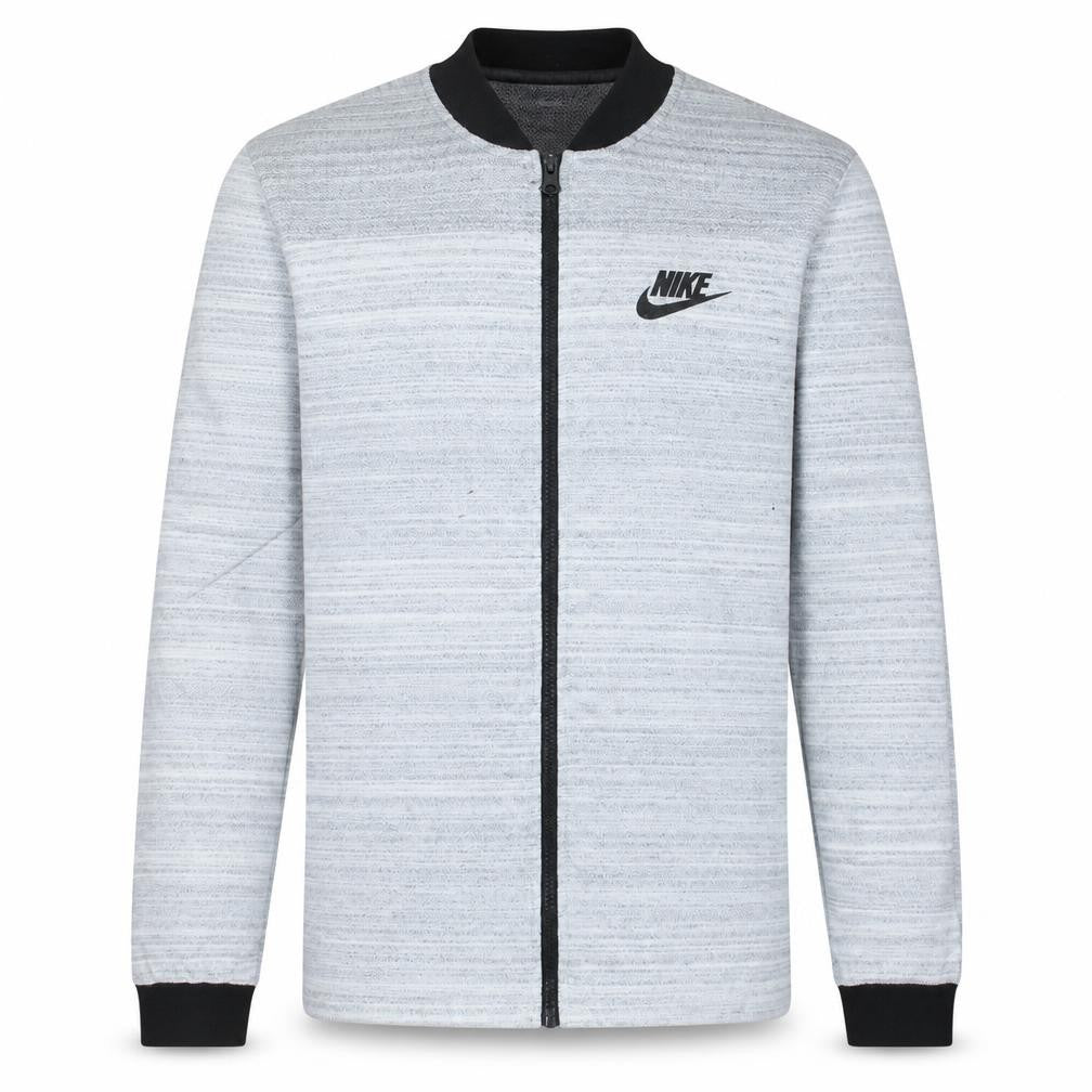 Nike Men's Grey Full Zip Knit Sweatshirt Size M
