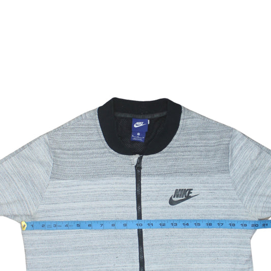 Nike Men's Grey Full Zip Knit Sweatshirt Size M