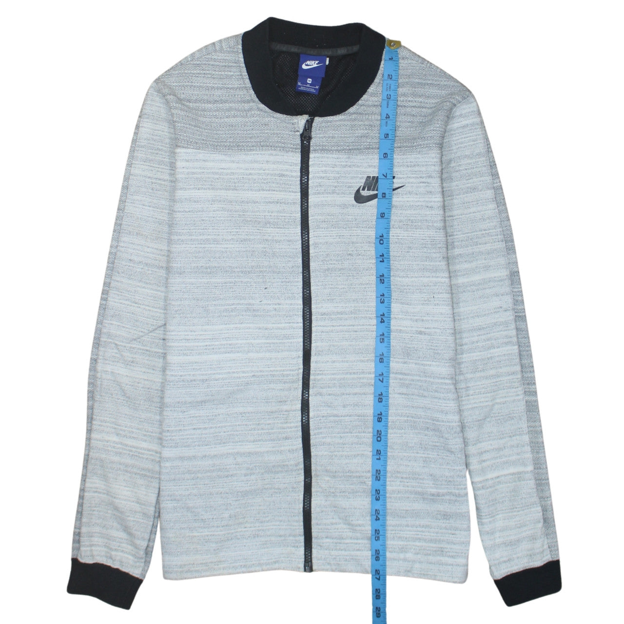 Nike Men's Grey Full Zip Knit Sweatshirt Size M