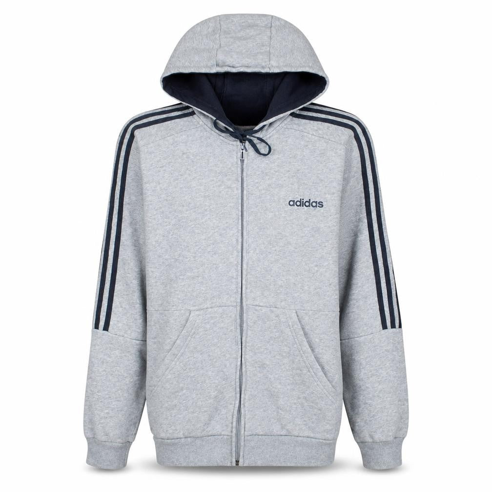 adidas Men's Grey Full Zip Hoodie Size M Sportswear