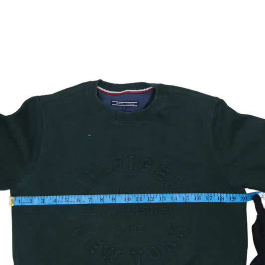 Tommy Hilfiger Mens Green Small Pullover Sweatshirt Classic Fit