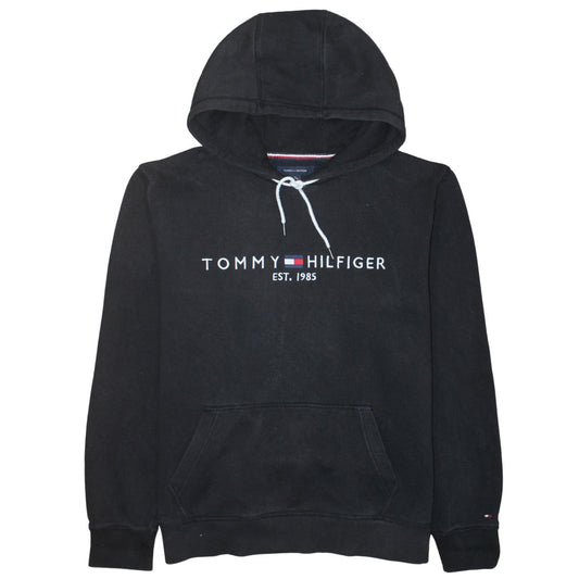 Tommy Hilfiger Men's Black XL Pullover Hoodie Embroidered Logo