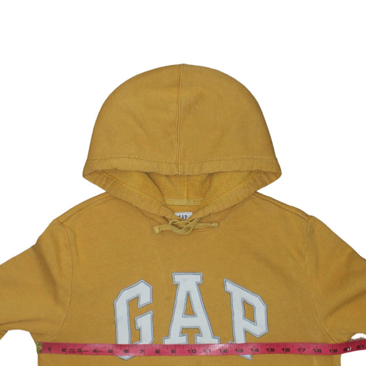 GAP Women Mustard Yellow Pullover Hoodie Small Cotton Blend