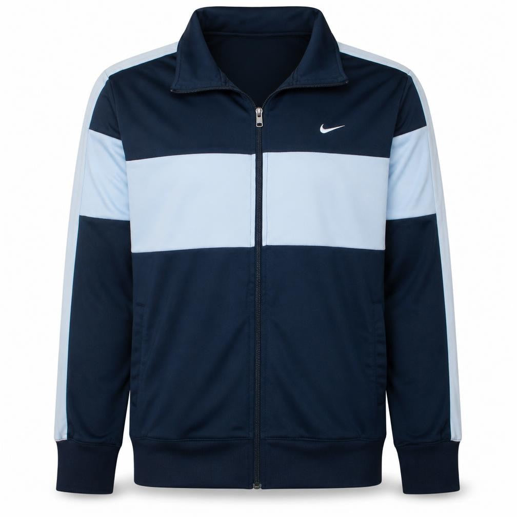 Nike Men's Blue Full Zip Sweatshirt Large Polyester Athletic Top