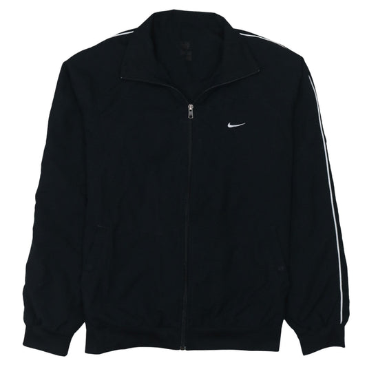 Nike Men's Black Track Jacket Medium Full Zip Lightweight