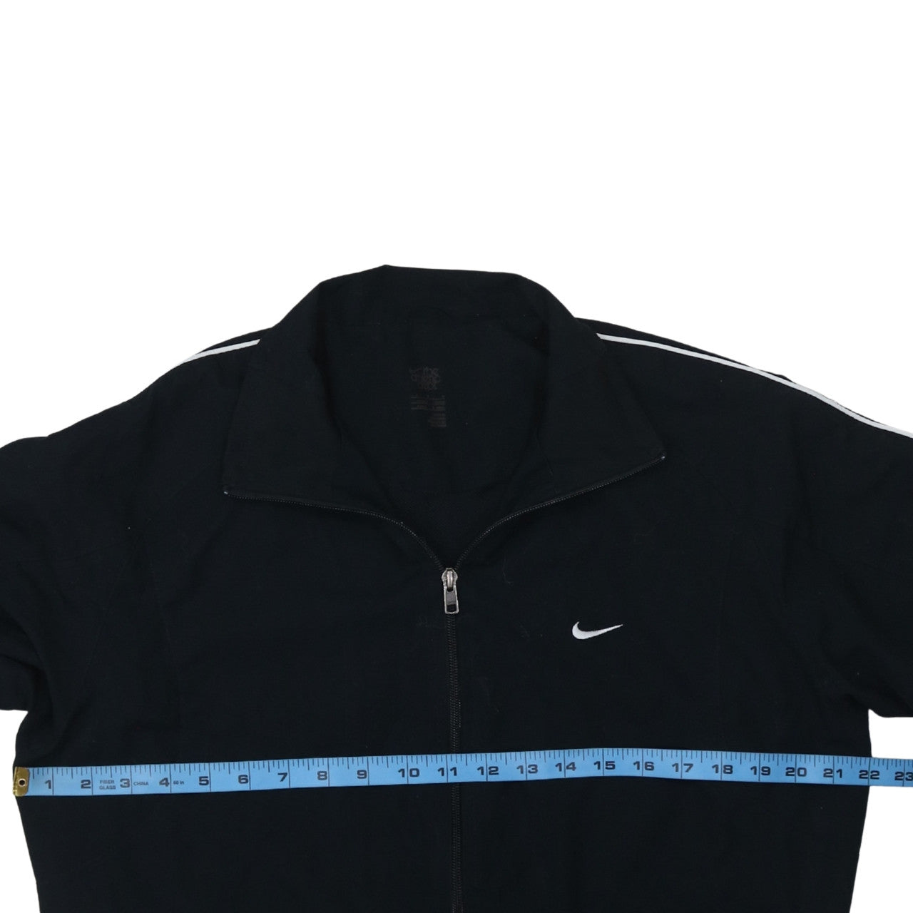 Nike Men's Black Track Jacket Medium Full Zip Lightweight